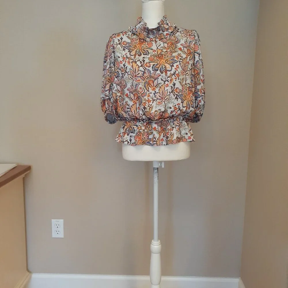 T Tahari Peplum Blouse - Picture 7 of 14